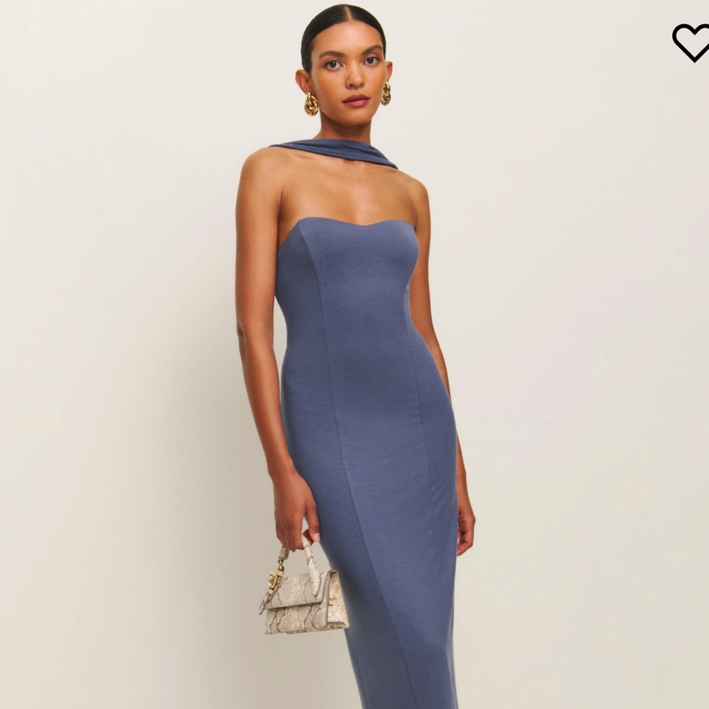 Reformation Royal Knit Dress Blue - Size S and M